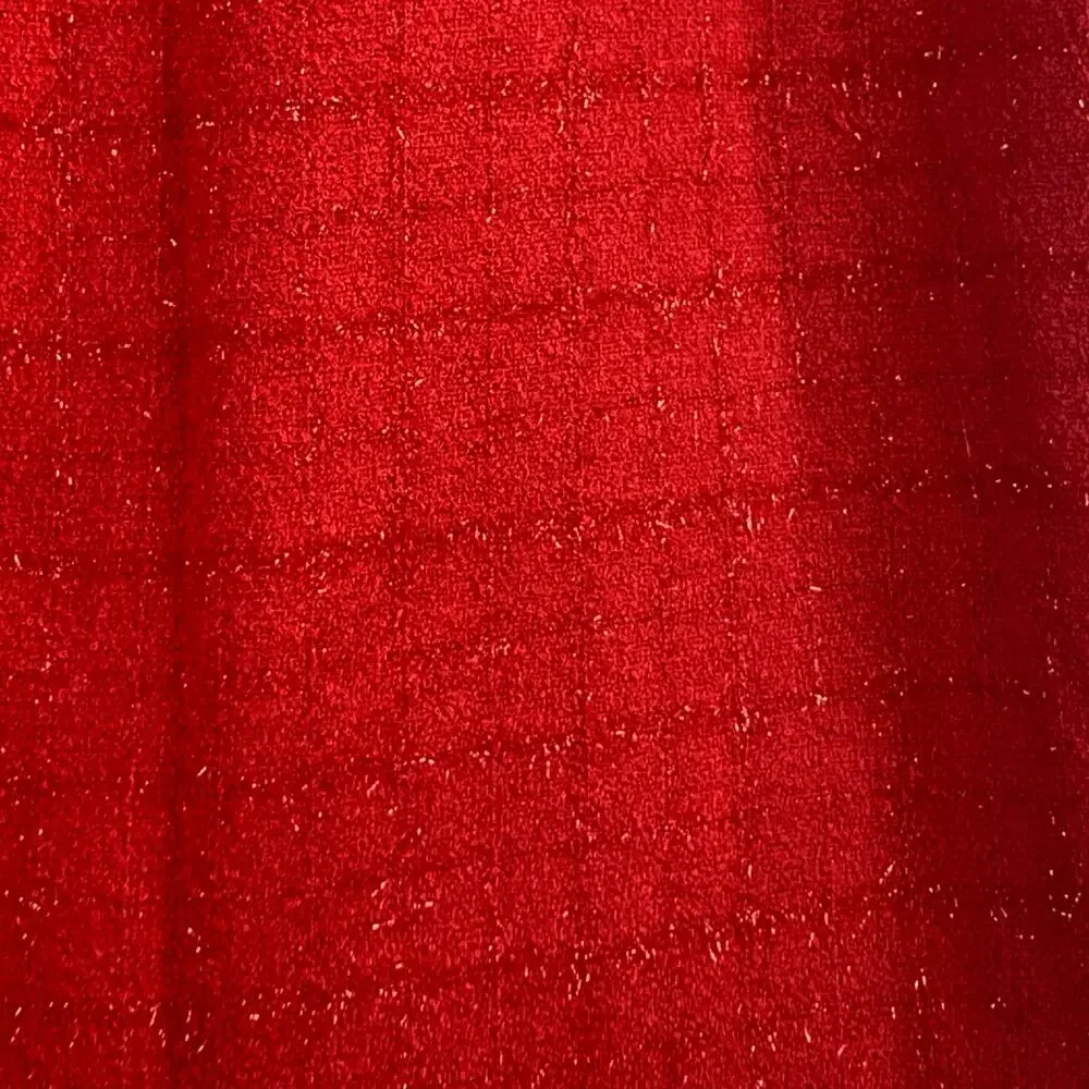 NWT Kasper midi skirt sparkling red size 10 evening holiday cocktail Christmas